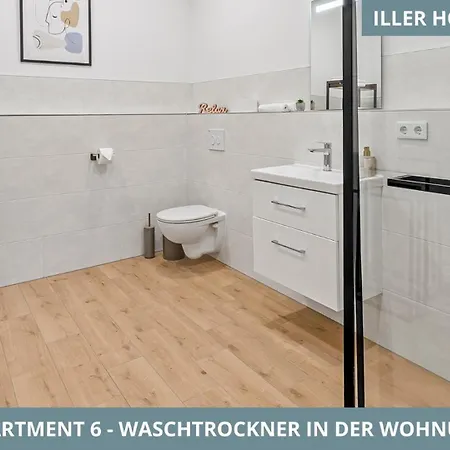 Illler Homes Moderne Fewos Fuer Bis Zu 7 Pers Mit Kueche & Parkplaetzen, Teilweise Mit Terrasse דירה *