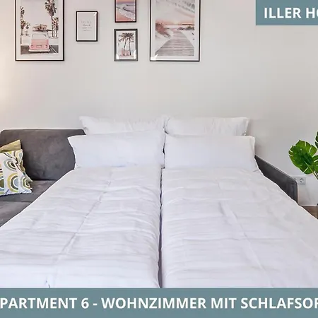 Illler Homes Moderne Fewos Fuer Bis Zu 7 Pers Mit Kueche & Parkplaetzen, Teilweise Mit Terrasse * ממינגן