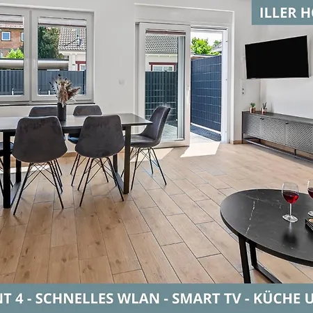 Illler Homes Moderne Fewos Fuer Bis Zu 7 Pers Mit Kueche & Parkplaetzen, Teilweise Mit Terrasse דירה *