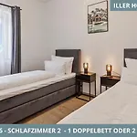 Apartmán Illler Homes Moderne Fewos Fuer Bis Zu 7 Pers Mit Kueche & Parkplaetzen, Teilweise Mit Terrasse Memmingen