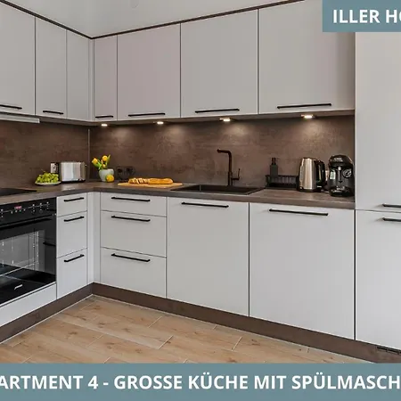 Illler Homes Moderne Fewos Fuer Bis Zu 7 Pers Mit Kueche & Parkplaetzen, Teilweise Mit Terrasse * Memmingen