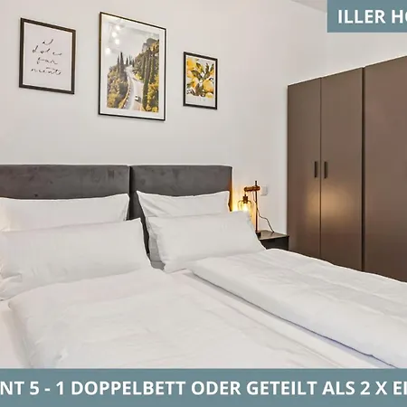 Illler Homes Moderne Fewos Fuer Bis Zu 7 Pers Mit Kueche & Parkplaetzen, Teilweise Mit Terrasse Apartmán