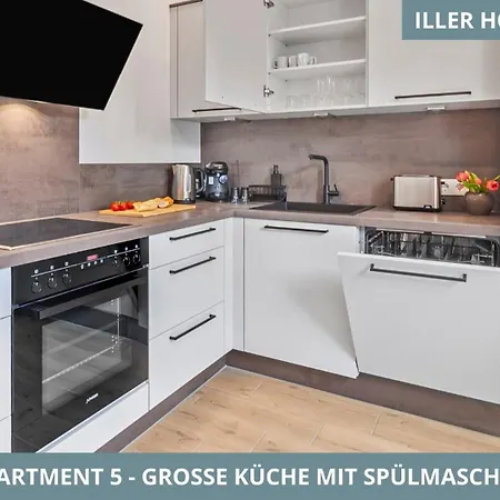 Illler Homes Moderne Fewos Fuer Bis Zu 7 Pers Mit Kueche & Parkplaetzen, Teilweise Mit Terrasse Apartmán