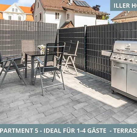 Illler Homes Moderne Fewos Fuer Bis Zu 7 Pers Mit Kueche & Parkplaetzen, Teilweise Mit Terrasse * Memmingen