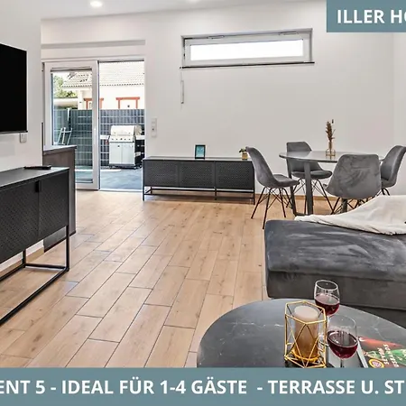 Illler Homes Moderne Fewos Fuer Bis Zu 7 Pers Mit Kueche & Parkplaetzen, Teilweise Mit Terrasse *