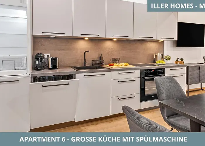 Illler Homes Memmingen Moderne Fewos Fuer Bis Zu 7 Pers Mit Kueche & Parkplaetzen, Teilweise Mit Terrasse *