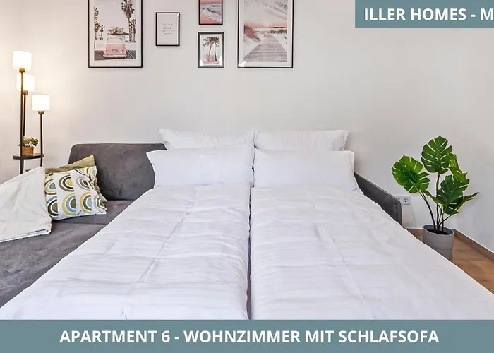Illler Homes Memmingen Moderne Fewos Fuer Bis Zu 7 Pers Mit Kueche & Parkplaetzen, Teilweise Mit Terrasse * Memmingen