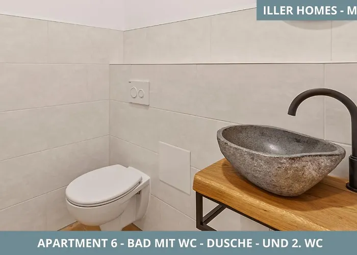 Lägenhet Illler Homes Memmingen Moderne Fewos Fuer Bis Zu 7 Pers Mit Kueche & Parkplaetzen, Teilweise Mit Terrasse *