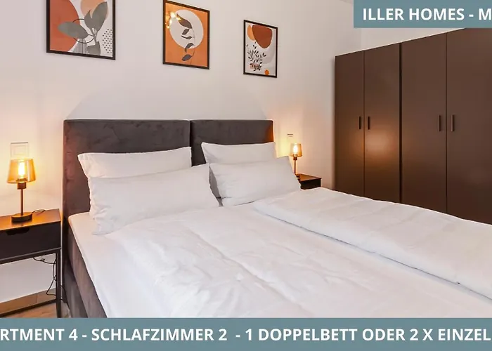 Illler Homes Memmingen Moderne Fewos Fuer Bis Zu 7 Pers Mit Kueche & Parkplaetzen, Teilweise Mit Terrasse Memmingen